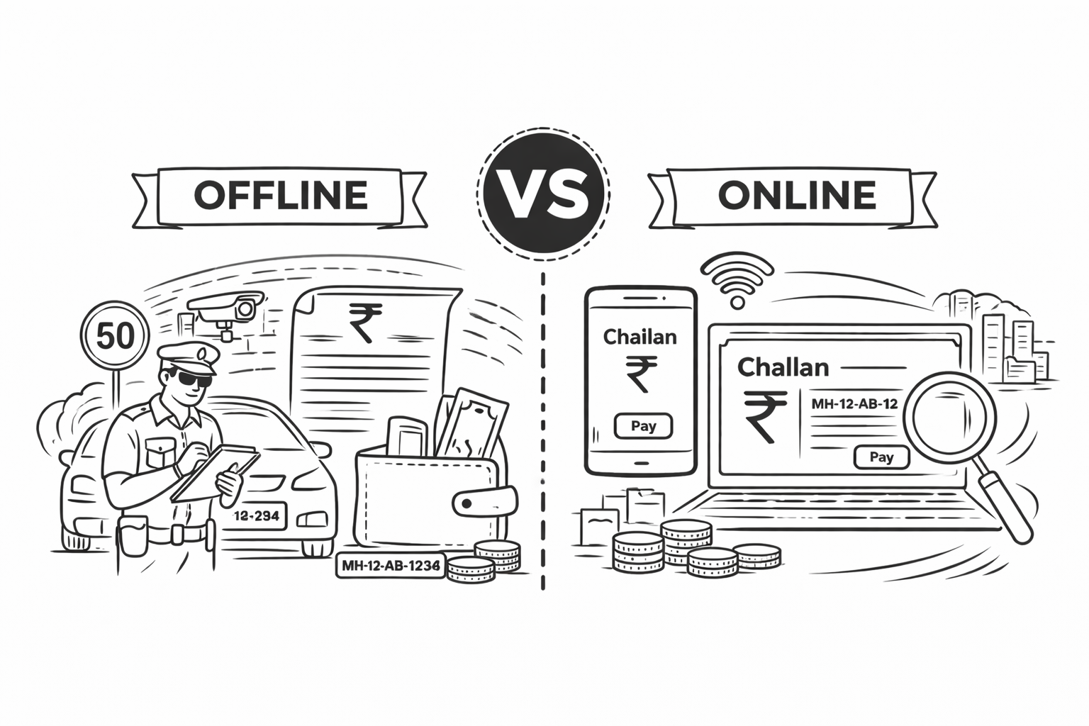 Online vs Offline Traffic Challan Payment: Which Is Better & Why? Lawyered